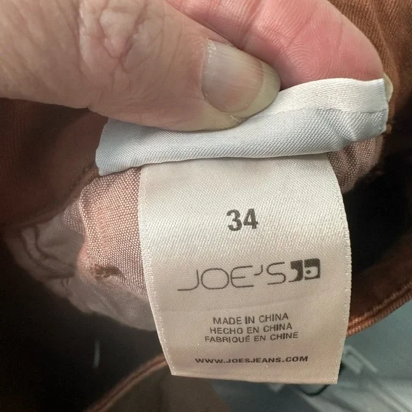 Joes Jeans THE CALLIE Bootcut Coated Leather  Brown Size 34 NWOT - Picture 11 of 12